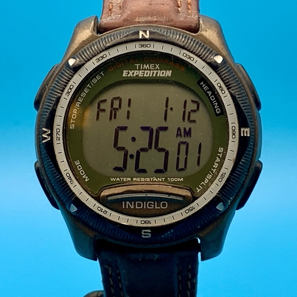 Timex Other - TIMEX Expedition Vintage 2003 Men’s Digital Compass Watch Timer Chrono Working